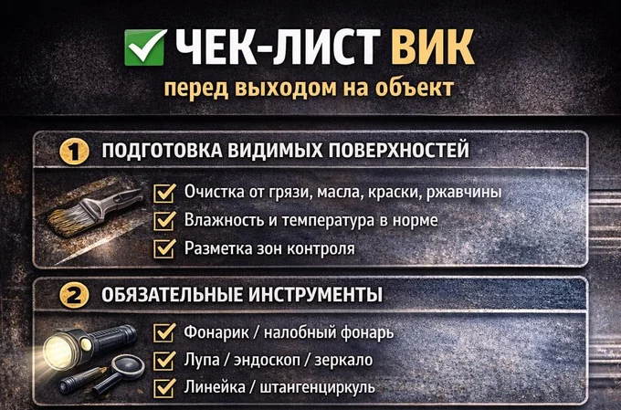 Визуально-измерительный контроль (ВИК)
