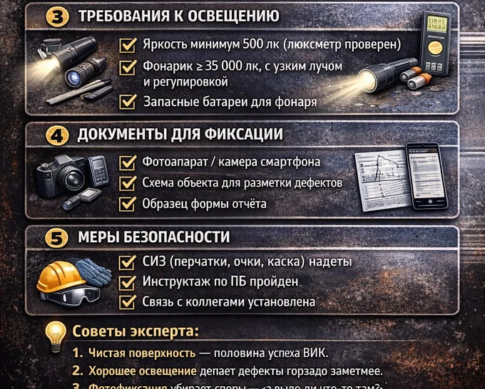 Визуально-измерительный контроль (ВИК)
